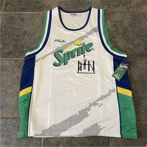 FILA Grant Hill x Sprite Men's Retro Basketball Tank Jersey LM13C364 Size Medium